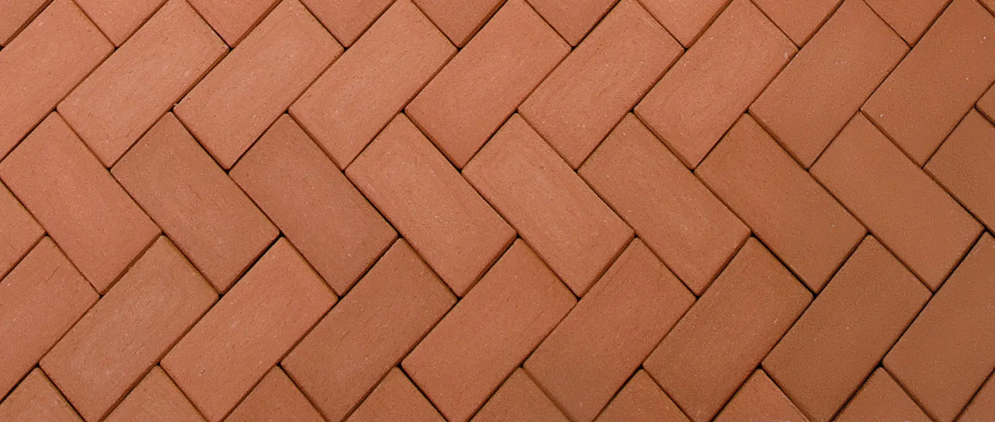 Adoquín tradicional terracota para pavimento y jardín exterior