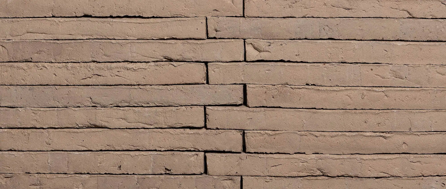 Ladrillo extralargo Jerusalem Otero gris para revestimiento fachada