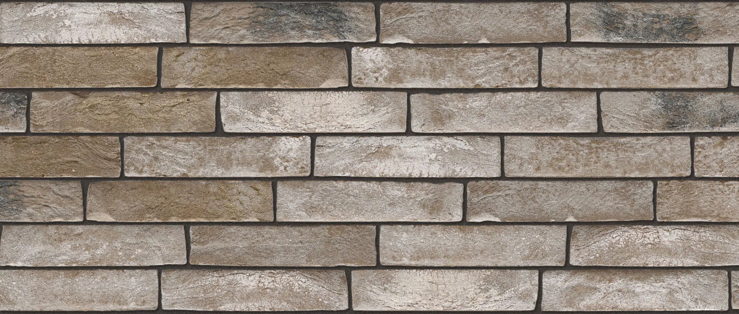 Ladrillo Soft Mud Arces Moon Grey gris para fachada artesanal
