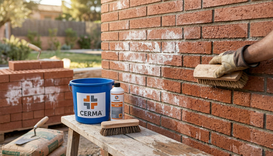 Cómo limpiar las manchas blancas (salitre) del ladrillo caravista en 3 pasos