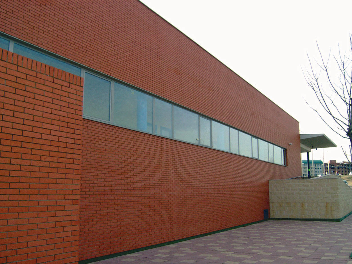 Muro fachada ladrillo klinker rojo Bailén 236x114x50 mm