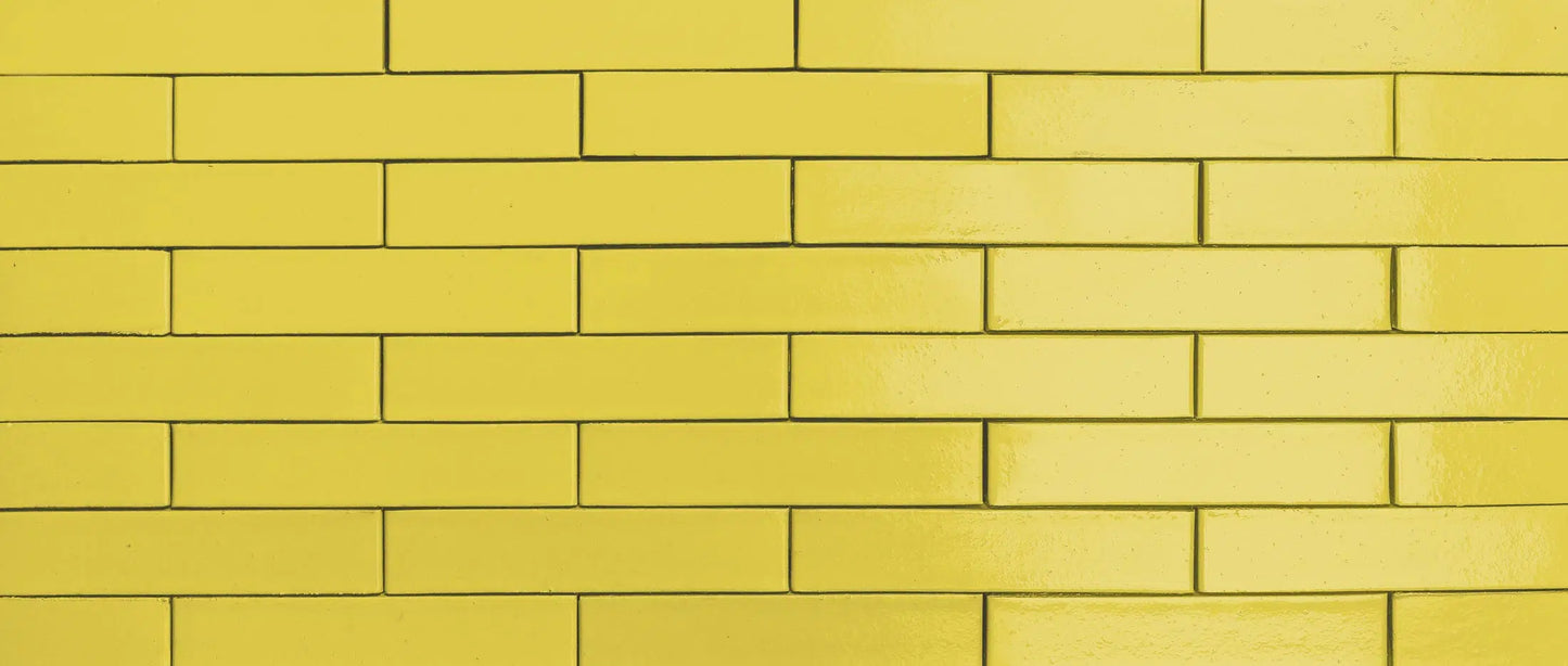 Ladrillo esmaltado amarillo Cadmio para fachada colorida exterior