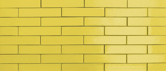 Ladrillo esmaltado amarillo Cadmio para fachada colorida exterior