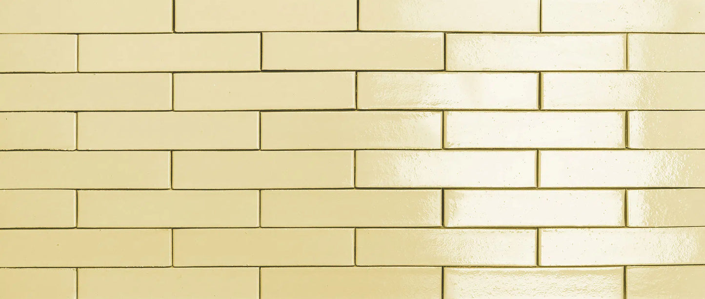Ladrillo esmaltado blanco marfil para fachada elegante exterior