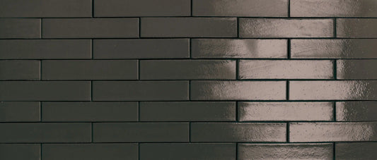 Ladrillo esmaltado gris Acero para fachada industrial moderna