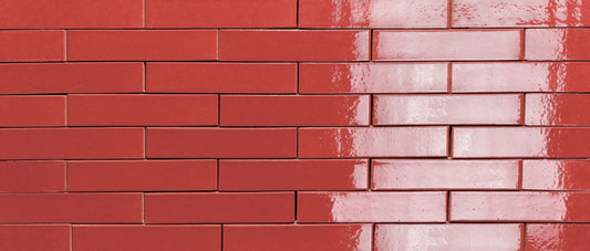 Ladrillo esmaltado rojo Jaspe para fachada cerámica decorativa