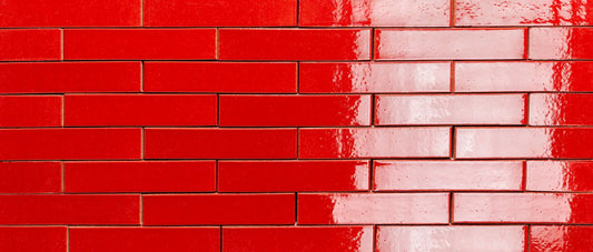 Ladrillo esmaltado rojo Coral para fachada cerámica exterior