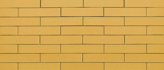 Ladrillo esmaltado amarillo Albero para fachada y decoración exterior