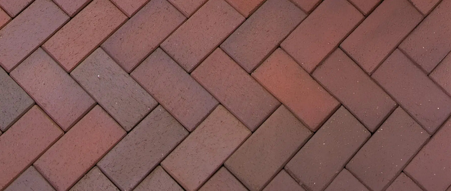 Adoquín klinker flaseado rojo marrón para pavimento exterior resistente