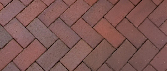 Adoquín klinker flaseado rojo marrón para pavimento exterior resistente