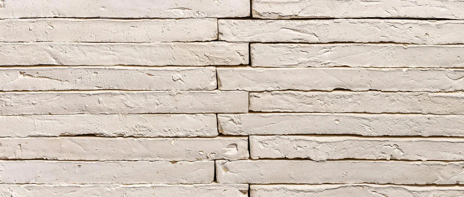 Ladrillo extralargo Jerusalem Ártico blanco para fachada contemporánea