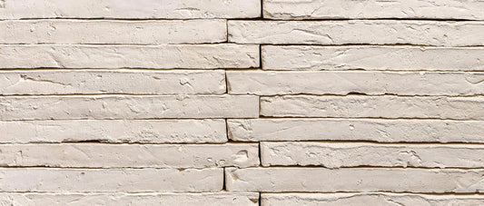 Ladrillo extralargo Jerusalem Ártico blanco para fachada contemporánea