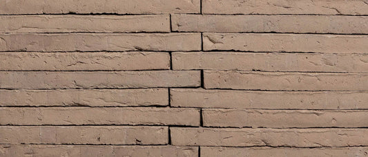 Ladrillo extralargo Jerusalem Otero gris para revestimiento fachada