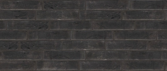 Ladrillo Soft Mud Agora Graphite Black para fachada oscura artesanal