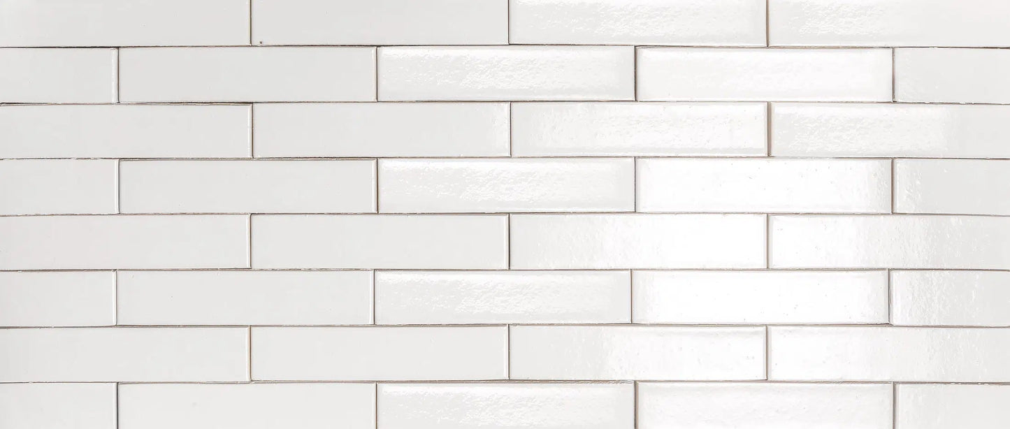 Panel termoklinker Pirineo Brillo blanco para fachada con aislamiento térmico